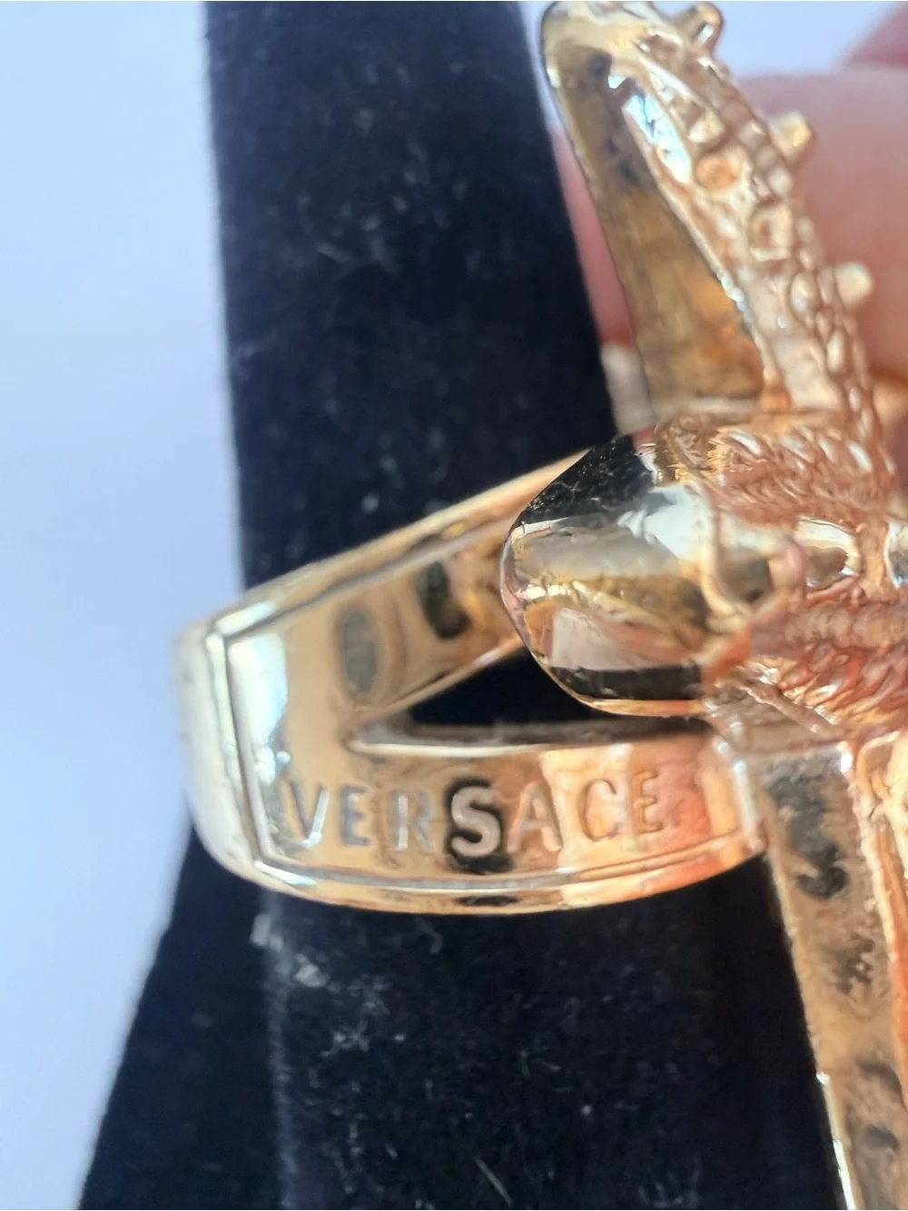 Versace Gold Starfish Cocktail Ring Size 6
